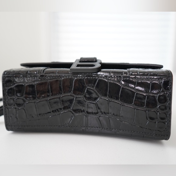 Balenciaga Small Hourglass, Croc Embossed - Picture 5 of 7